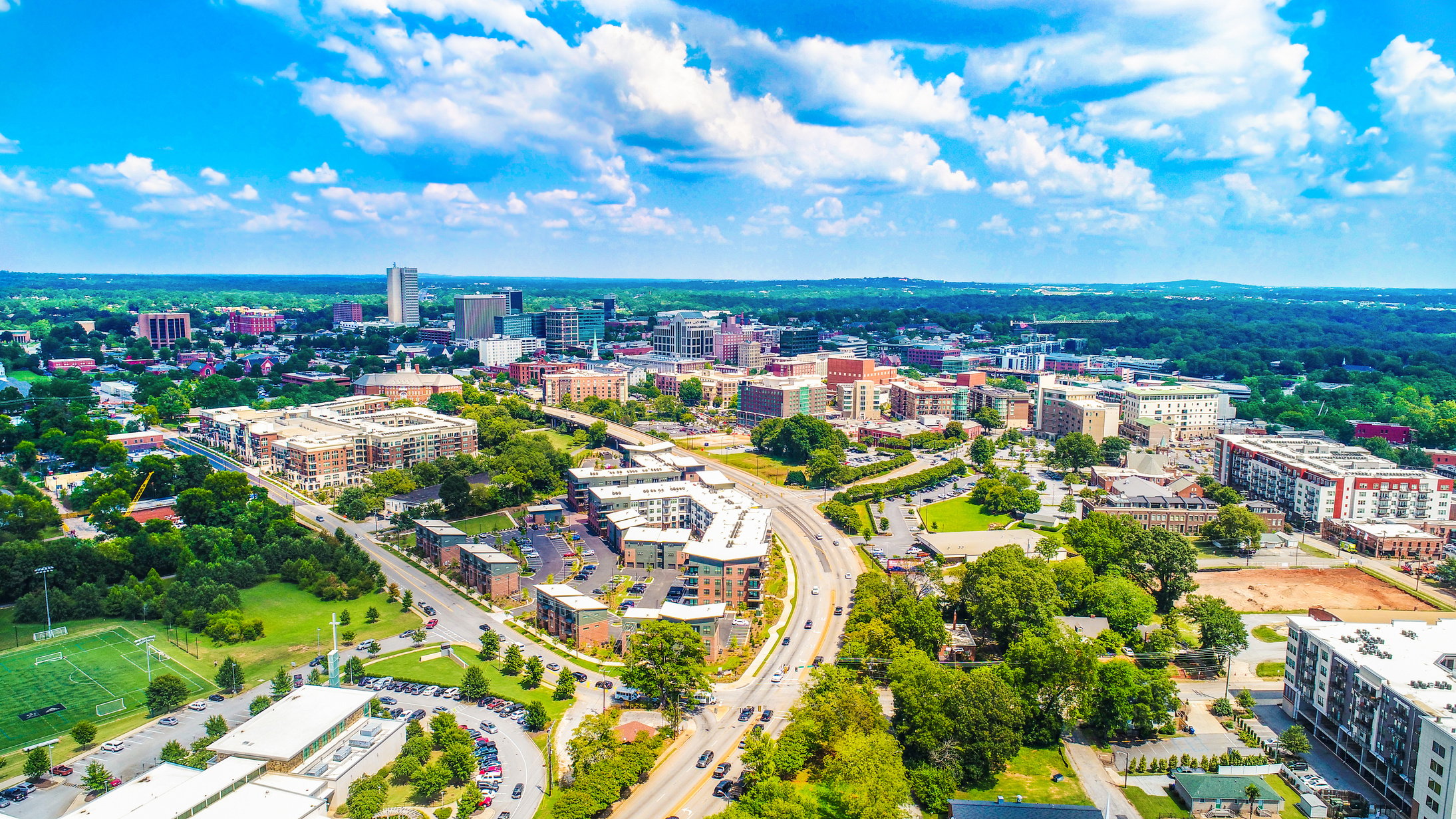 Downtown Greenville, South Carolina SC Skyline